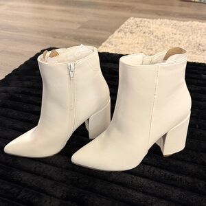 Sugar White Ankle Booties